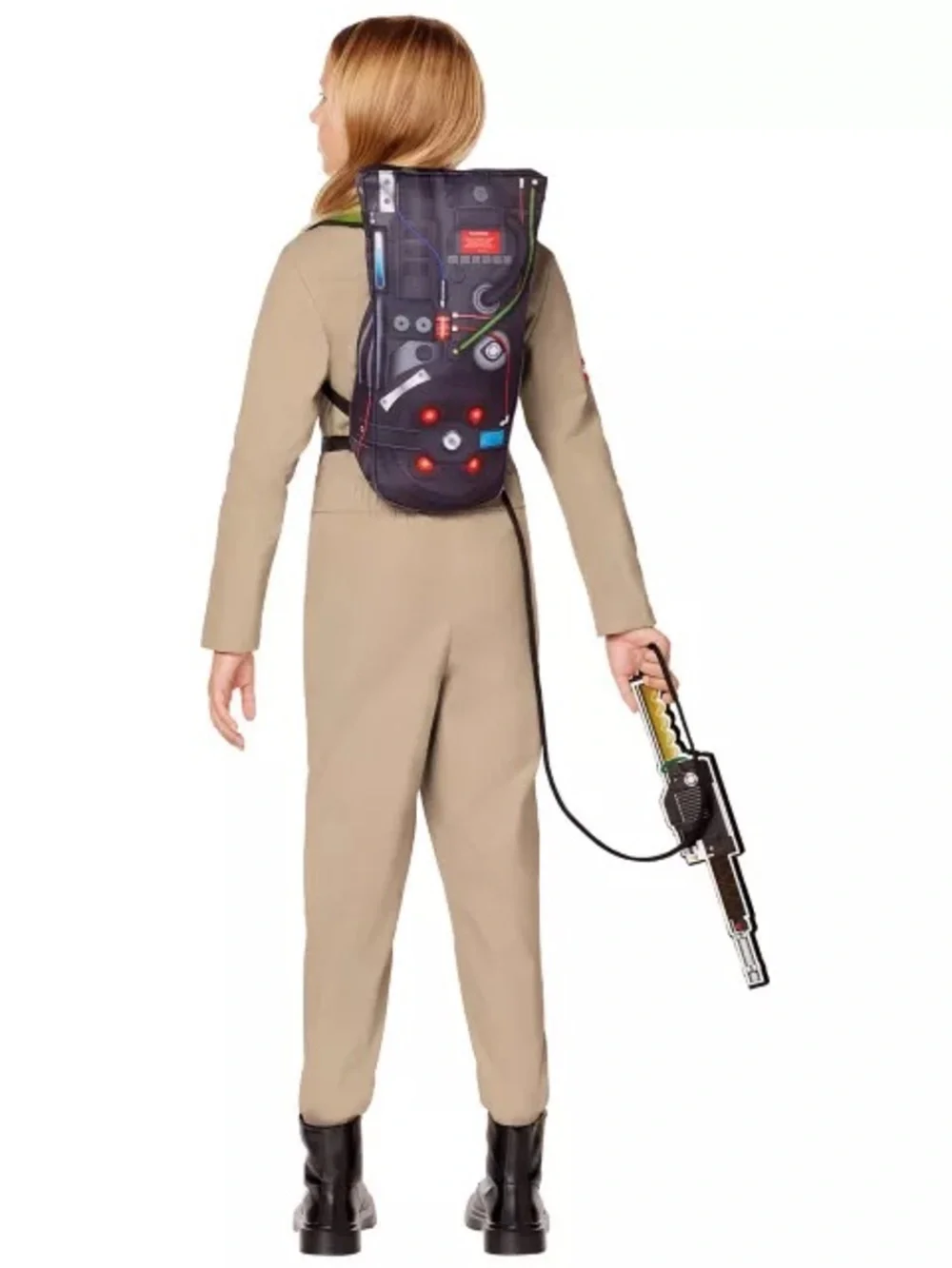 Kids Ghostbuster-Style Jumpsuit Costume with Green Accents